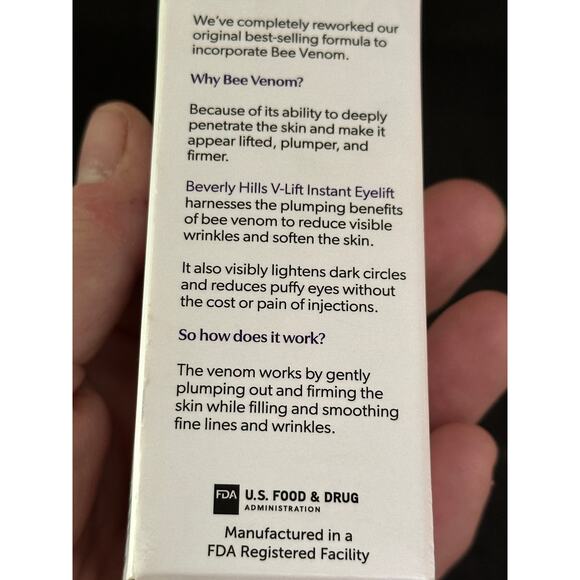 NIB Beverly Hills V-Lift Bee Venom Instant Eyelift; 1 oz - Picture 6 of 6